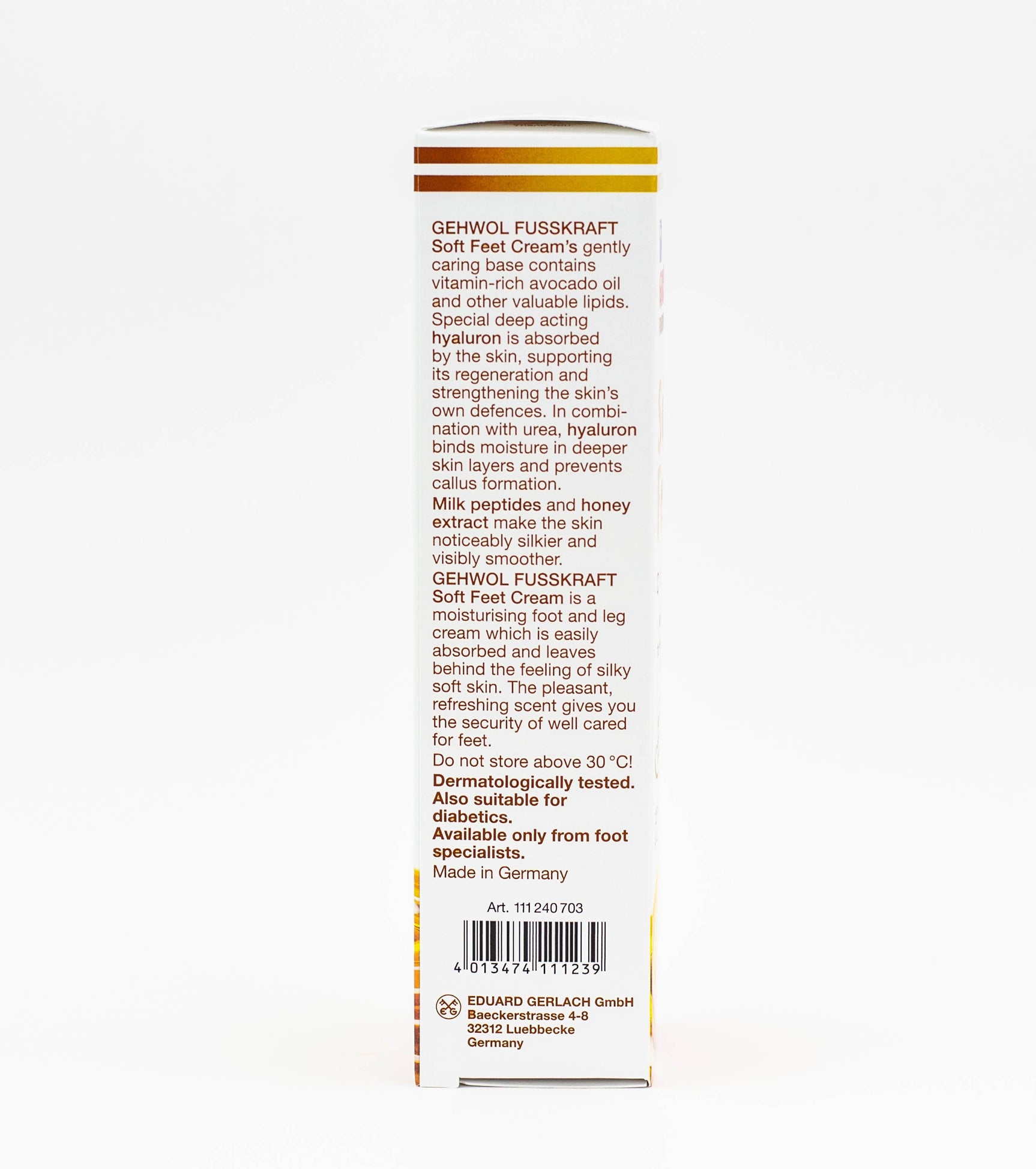 Soft Feet Cream, 4.4 Oz/125 Ml Moisturizing, Leaves Silky Soft Skin