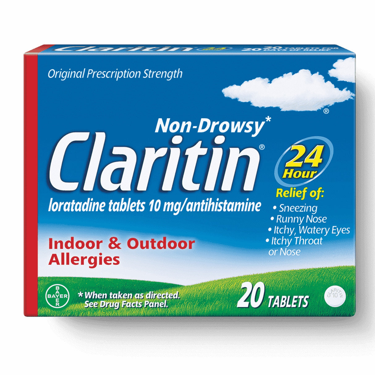 Non-Drowsy Claritin loratadine tablets 10 mg antihistamine 30 ct