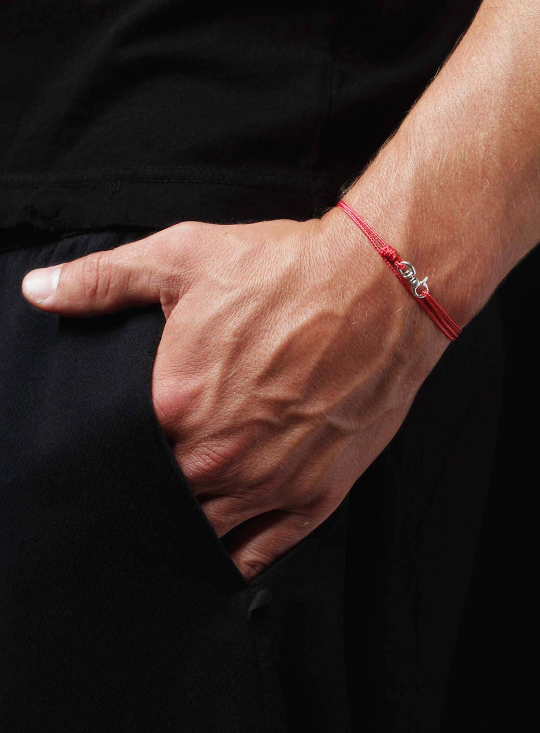 Red cord bracelet for Men - Red string bracelet