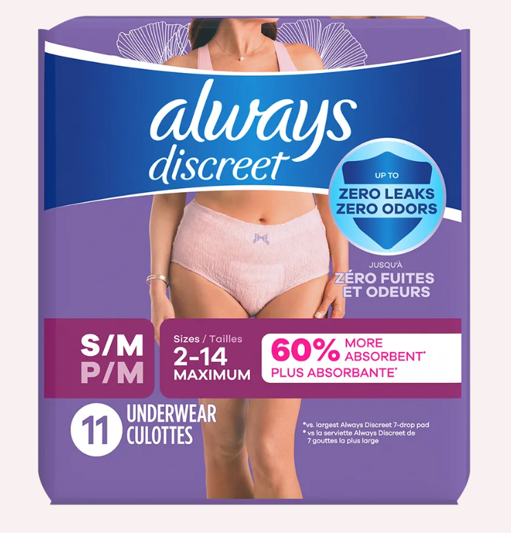 Always Discreet Maximum Protection Underwear S/M