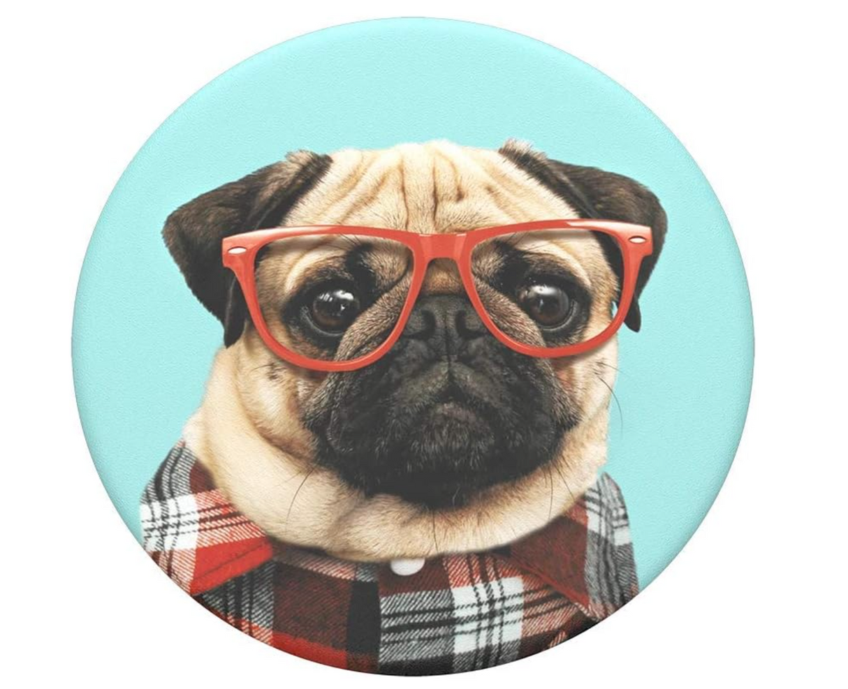 Popsockets Popgrip Studious Pug