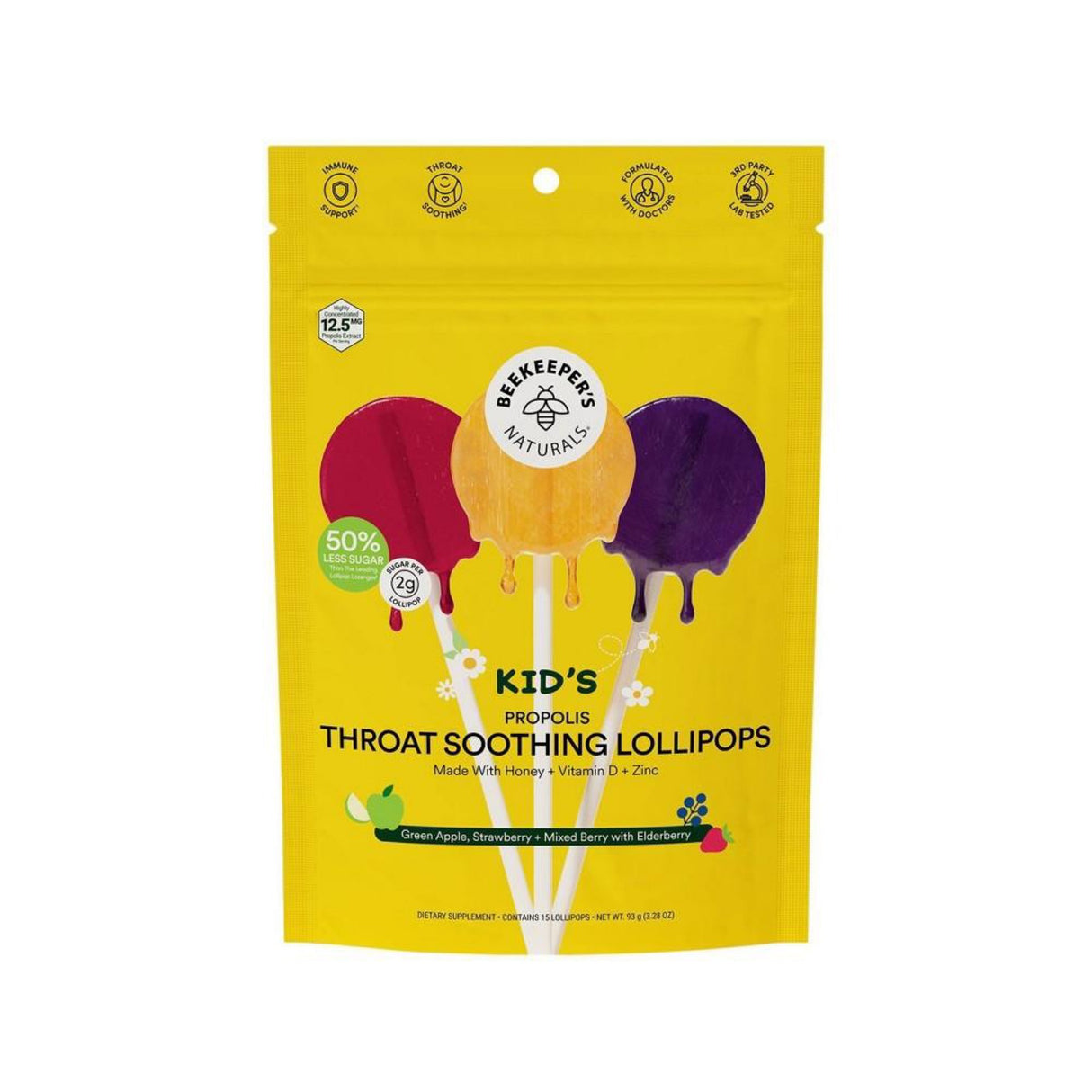 Beekeepers Naturals Kids' Propolis Immune Support Lollipops