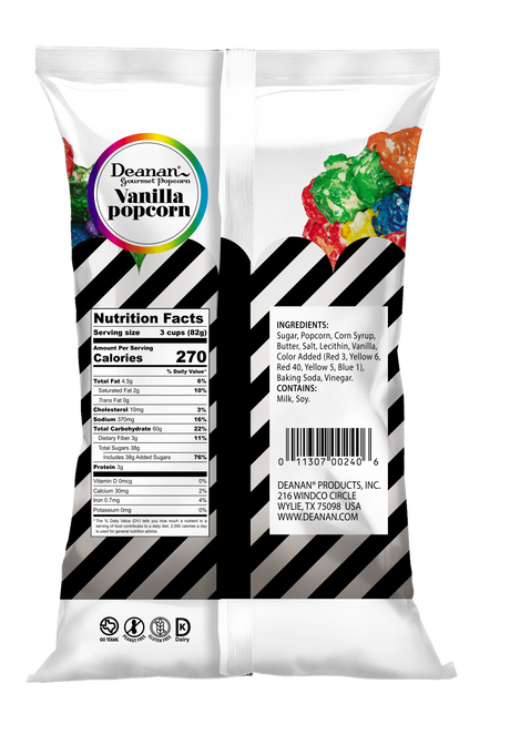 Vanilla Popcorn - "Full Size" - 100 Count