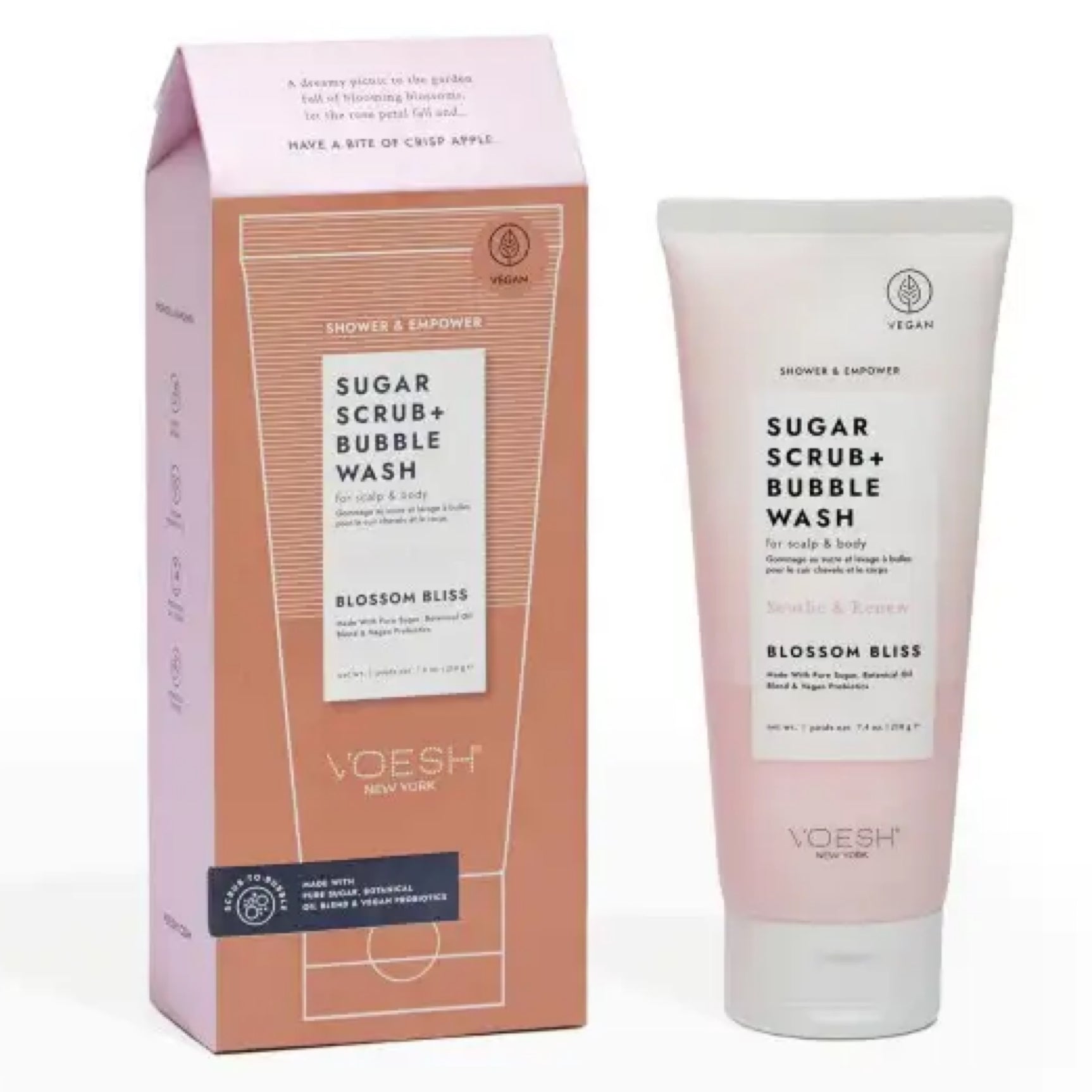 Voesh Sugar Scrub + Bubble Wash Blossom Bliss