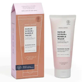Voesh Sugar Scrub + Bubble Wash Blossom Bliss