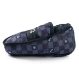 Haute Diggity Dog Black Checker Chewy Vuiton Loafer Squeaker Dog Toy