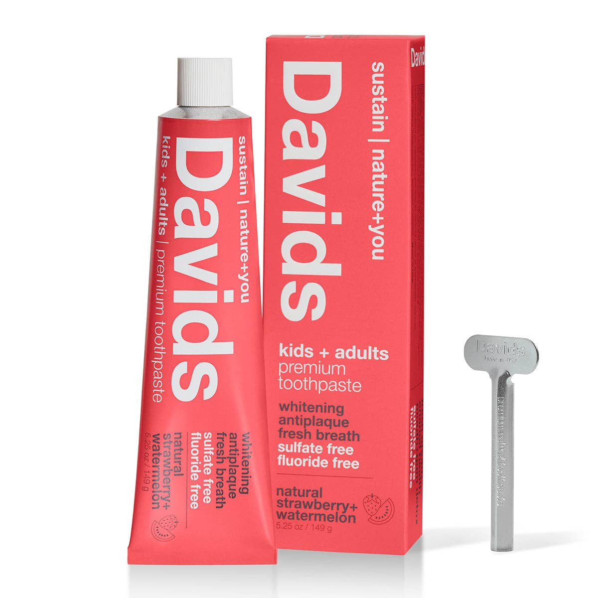 Davids Premium Toothpaste Davids kids+adults premium toothpaste/strawberry watermelon - Image 3