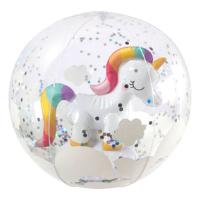 Sunny Life Girl's Sunnylife 3D Unicorn Inflatable Beach Ball