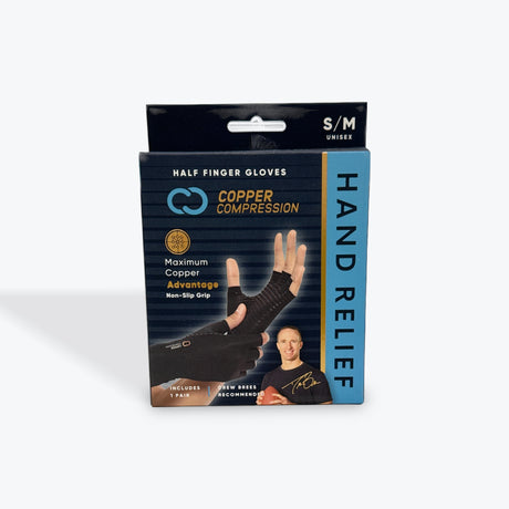 Copper Compression - Copper Infused Arthritis Half Finger Gloves