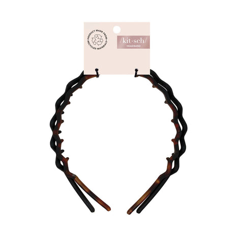 Zig Zag Headband 2pc - Black & Tort - Image 3