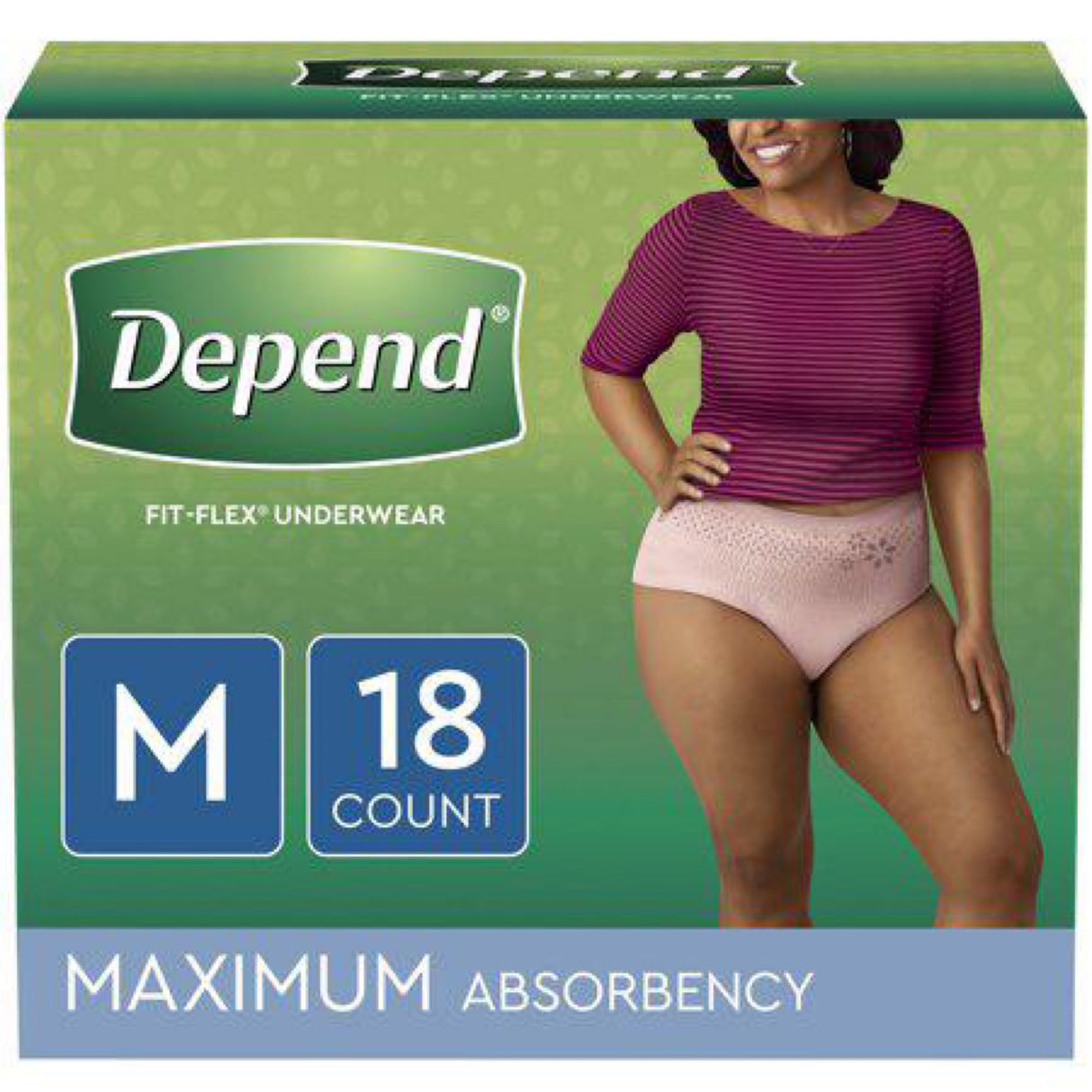 Depend Fresh Protection Incontinence Underwear for Women 18ct