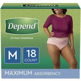 Depend Fresh Protection Incontinence Underwear for Women 18ct
