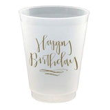 Slant Collections Happy Birthday Frost Flex Cups Set of 8