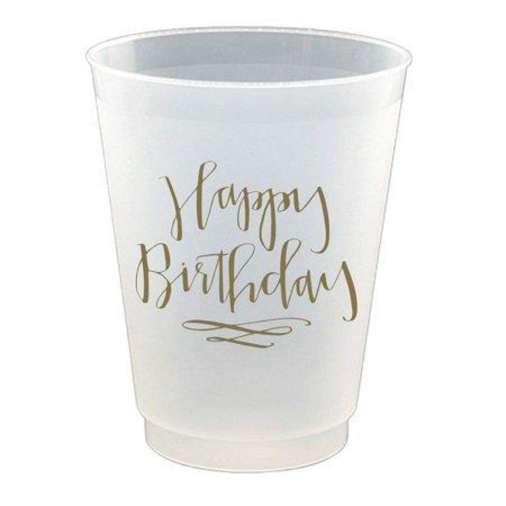 Slant Collections Happy Birthday Frost Flex Cups Set of 8