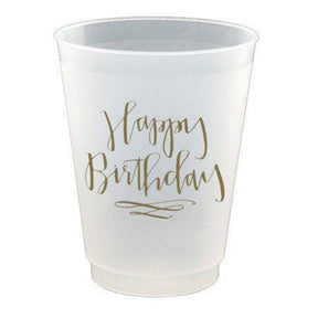 Slant Collections Happy Birthday Frost Flex Cups Set of 8