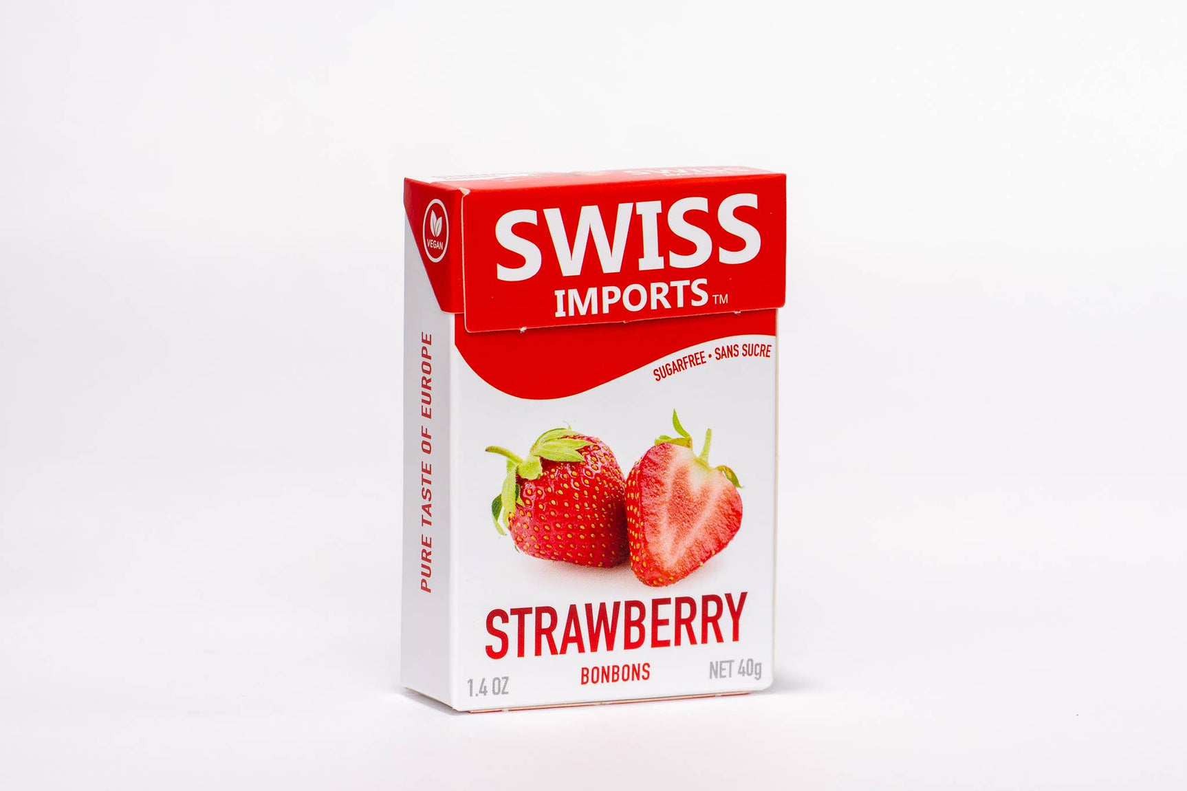 Swiss Imports Bonbons Sugar Free Strawberry Candy 40g