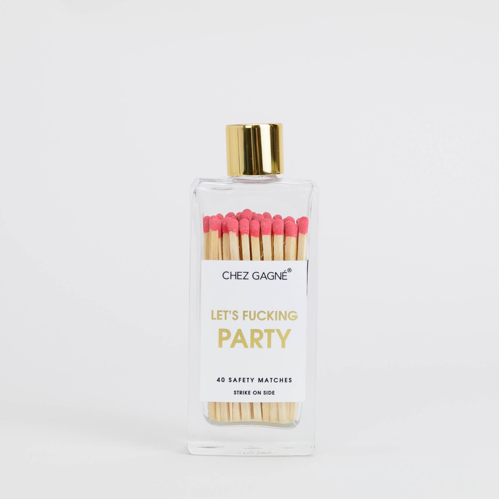 Chez Gagné Let's Fucking Party - Glass Bottle Matches