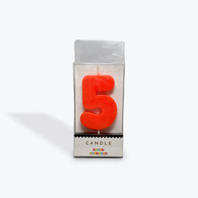 Party Partners Neon Number 5 Candle