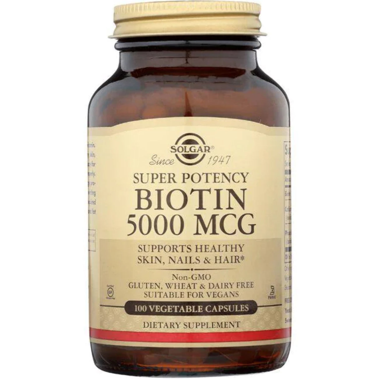 Solgar Biotin 500 MCG 100 vegetable capsules