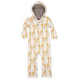 Hooded romper 6/12 M yellow giraffe