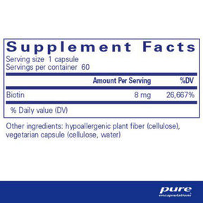 Pure Encapsulations Biotin 8 mg