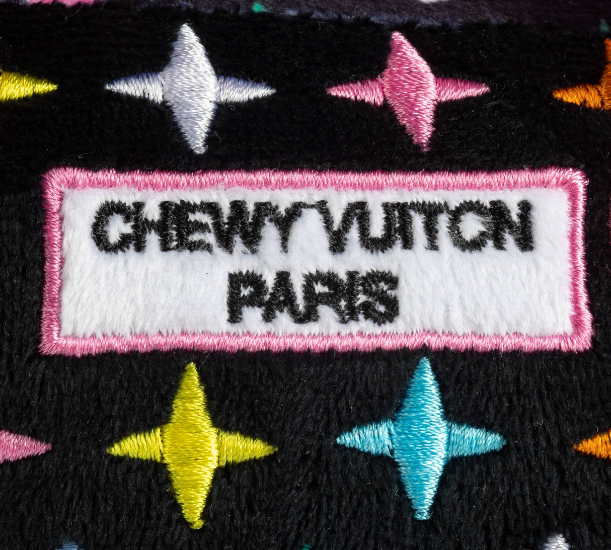 Black Monogram Chewy Vuiton Handbag Squeaker Dog Toy: Small / Mini