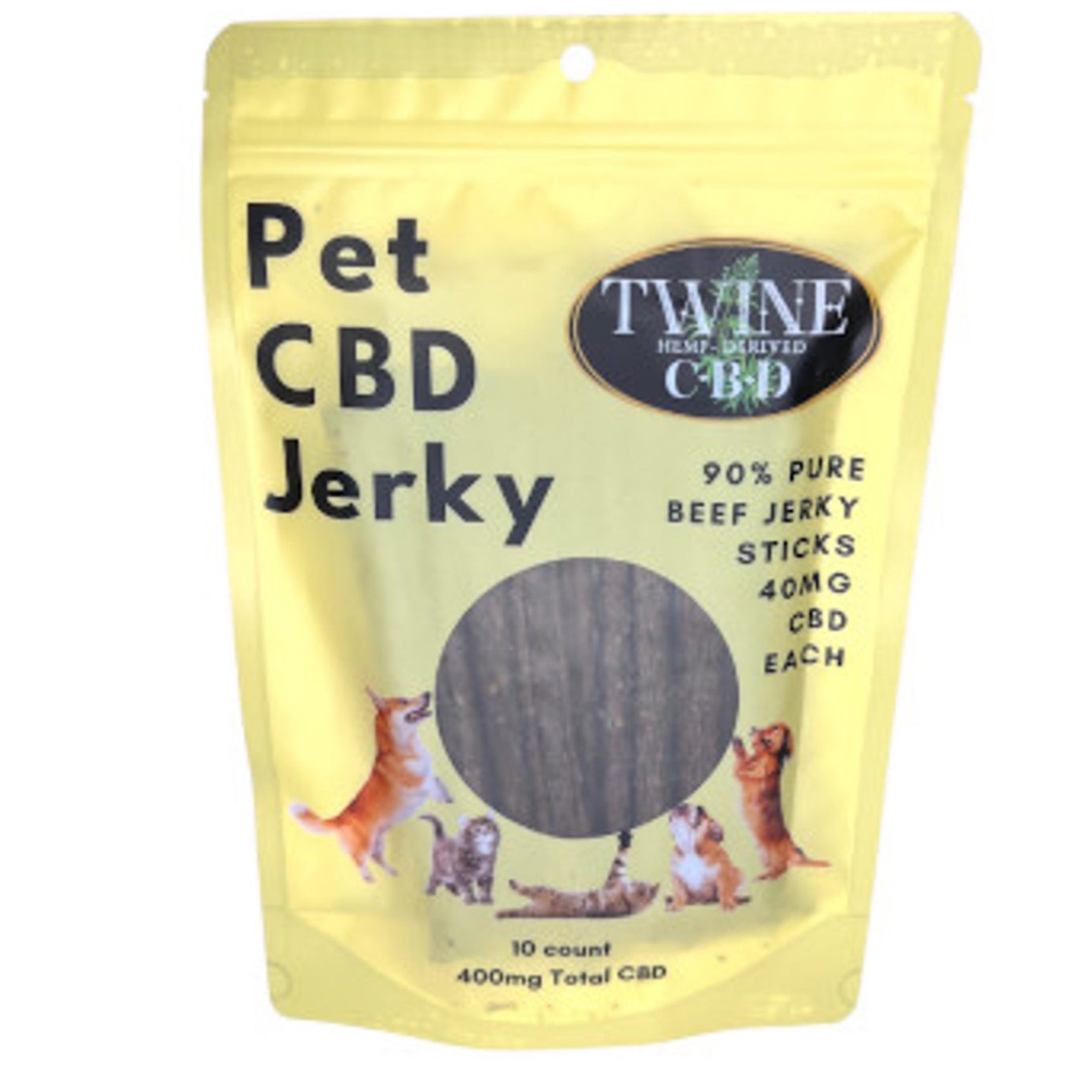 Twine hemp derived CBD pet jerky 400mg