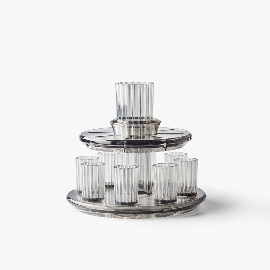 Kiddush Wine Fountain Set: Smoke_White