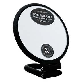 M940 1X/10X Magnifying  Soft Touch Foldable Mirror: Matte Black