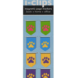 Pawprints i-clips Magnetic Page Markers (Set of 8 Magnetic Bookmarks) by Peter Pauper Press Inc.