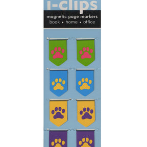 Pawprints i-clips Magnetic Page Markers (Set of 8 Magnetic Bookmarks) by Peter Pauper Press Inc.