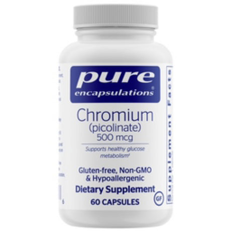 Pure Encapsulations Chromium (Picolinate) 500 mCG | Hypoallergenic Supplement for Healthy Lipid and Carbohydrate Metabolism Support* | 60 Capsules