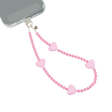 Pink Heart Phone Charm