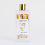 Fuck Around Find Out - Glass Bottle Matches
