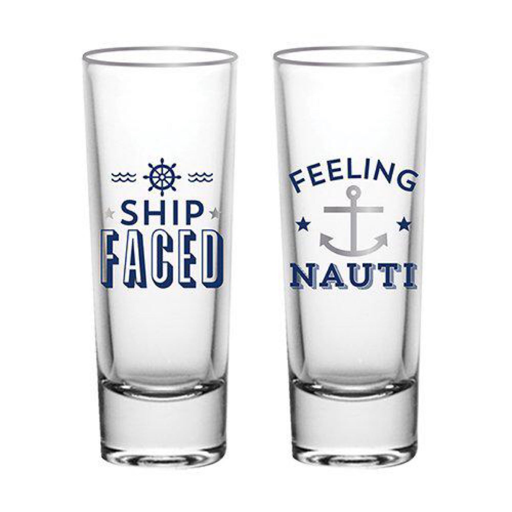 Slant Collections Nautical 2oz Shot Glasses Set of