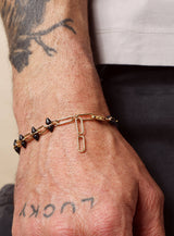 We Are All Smith 14k Gold Filled and Titanium Adjustable Spike Men's Bracelet - Image 8