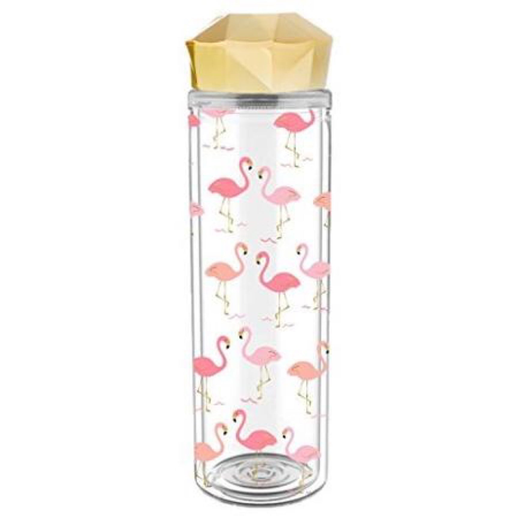 Slant Collections 20oz Double Wall Acrylic Water Bottle Flamingo