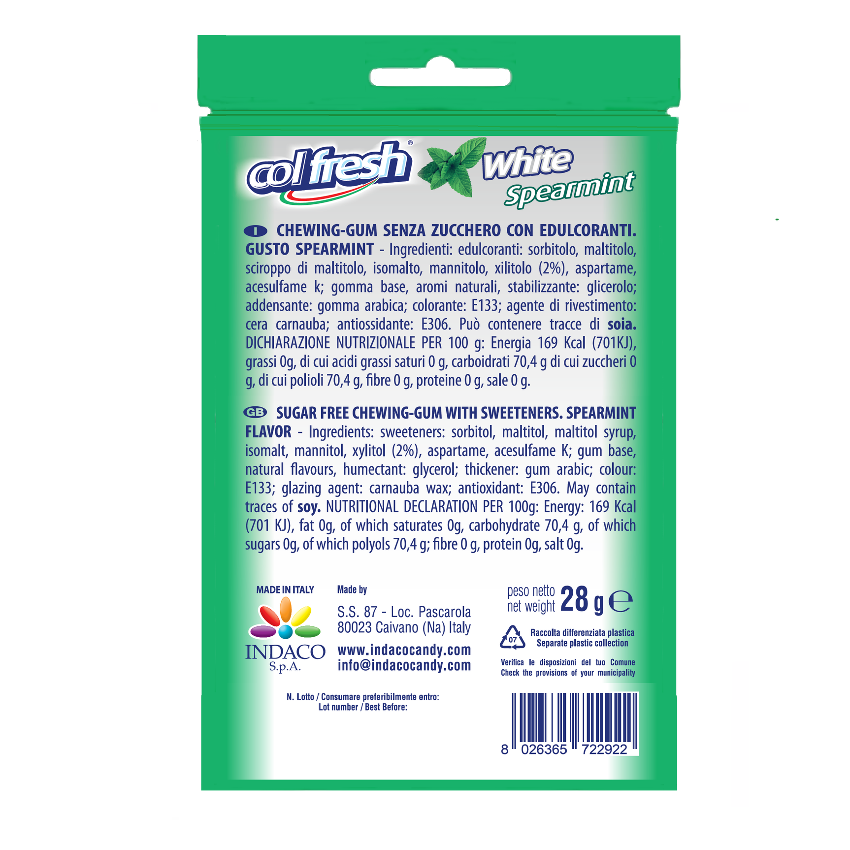 ColFresh Sugar Free Spearmint Gum 28g - Image 3