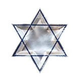 Jollity & Co Party Supplies | Silver Star of David Dinner Plates | Great for Hanukkah, Judaica Decorations, Tablescapes, and Holiday Gatherings | Paper