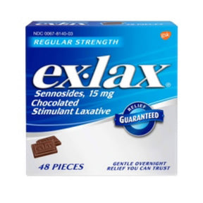 Ex-Lax Regular Strength Chocolated Stimulant Laxative Constipation Relief Pills for Occasional Constipation, Chocolate Lax...