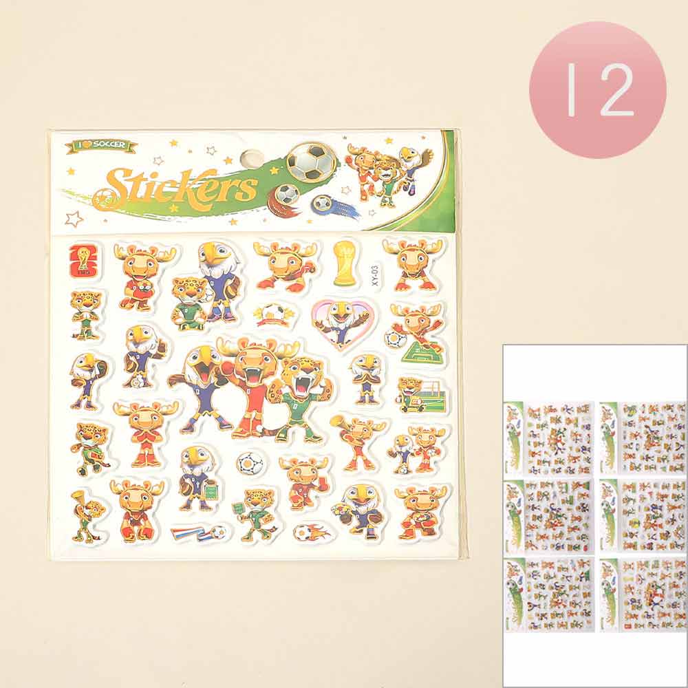 12PCS - FIFA World Cup 2026 Mascot Character Sticker Set