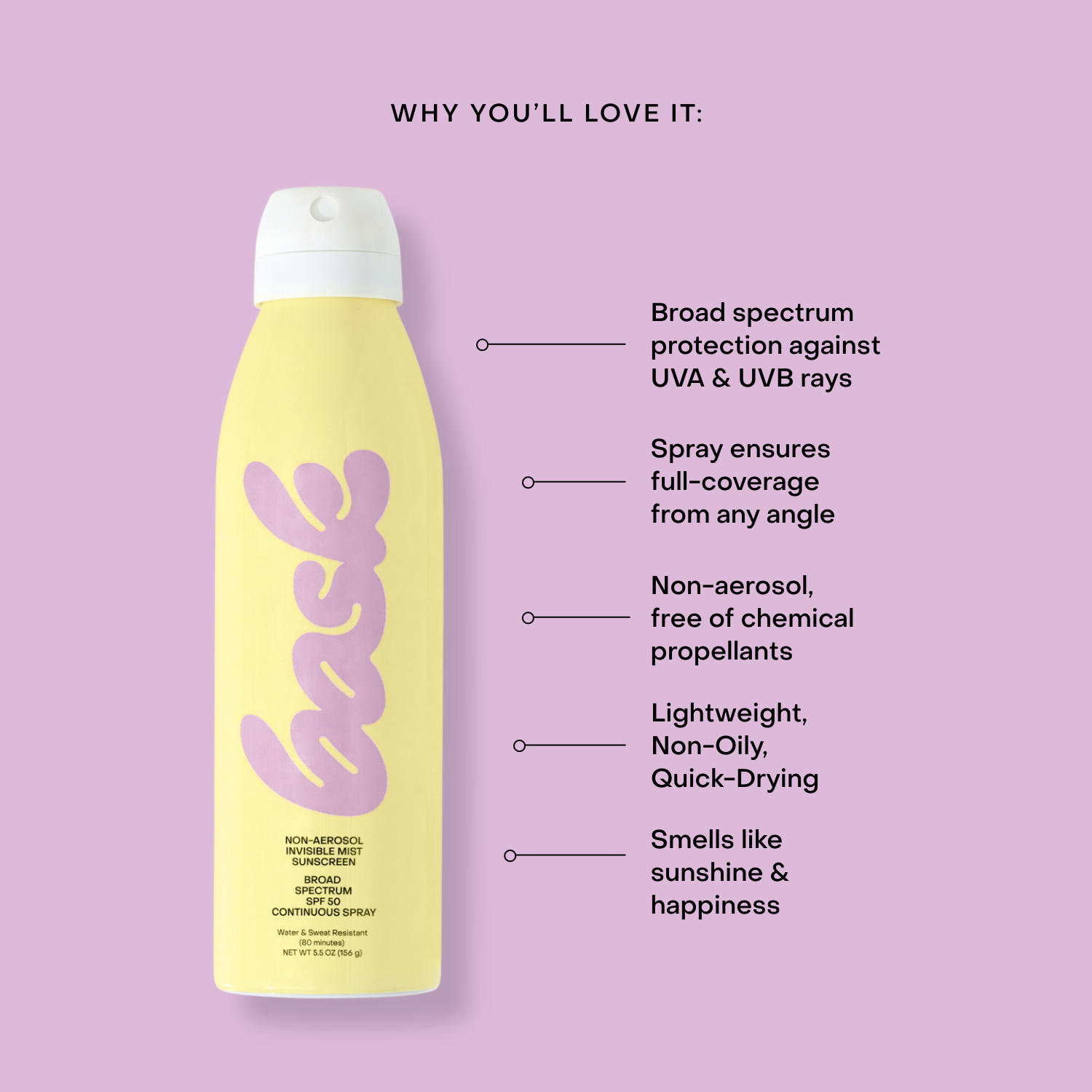 Bask SPF 50 Non-Aerosol Spray Sunscreen - Image 5