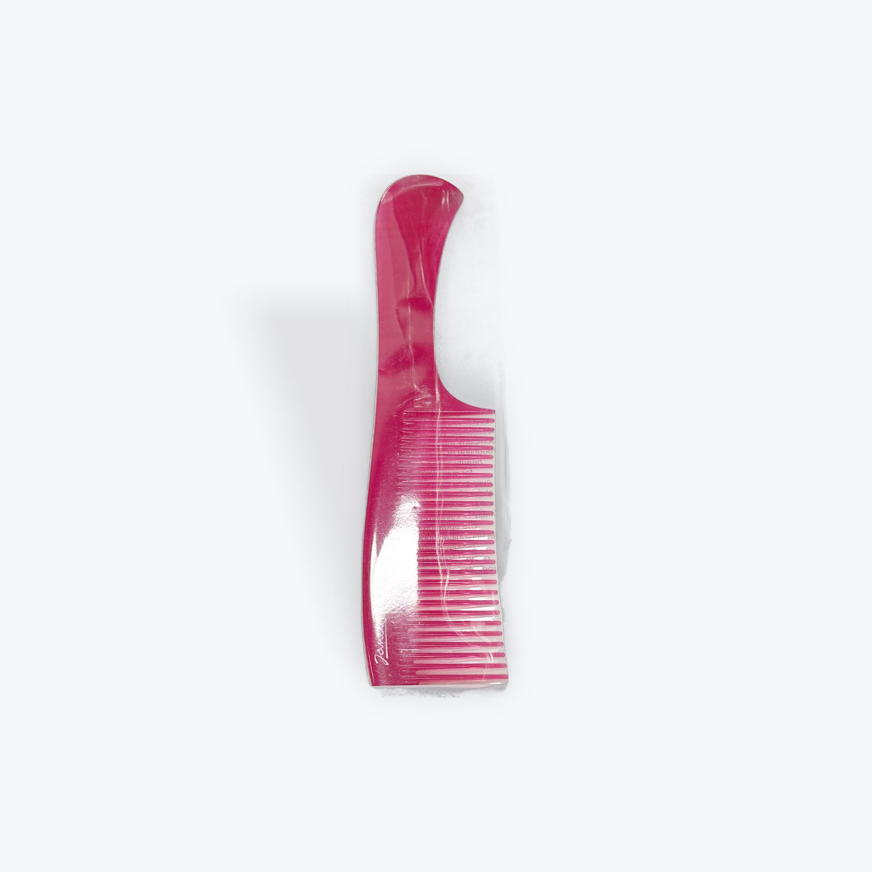 Janeke Pink Long Comb with Handle