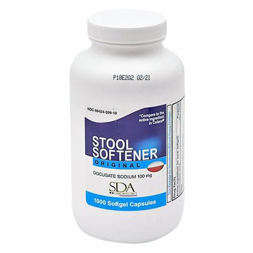 SDA Laboratories Stool Softener Docusate Sodium Supplement, 100 mg