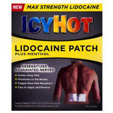 Icy Hot Max Strength Lidocaine Pain Relief Patch (5 Count) Penetrates for Fast