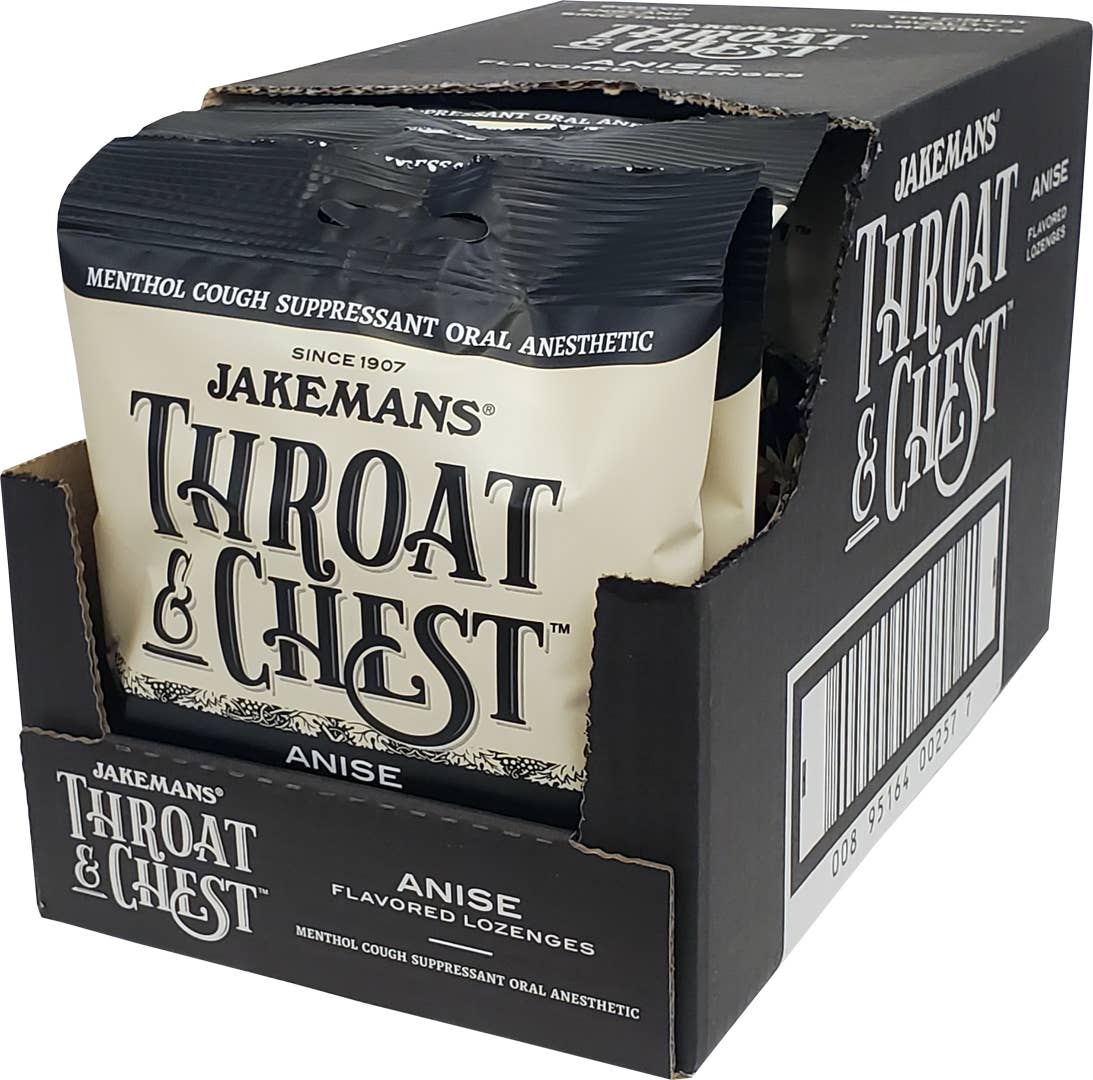 Jakemans Throat & Chest Anise Lozenges Bag - 30 Ct