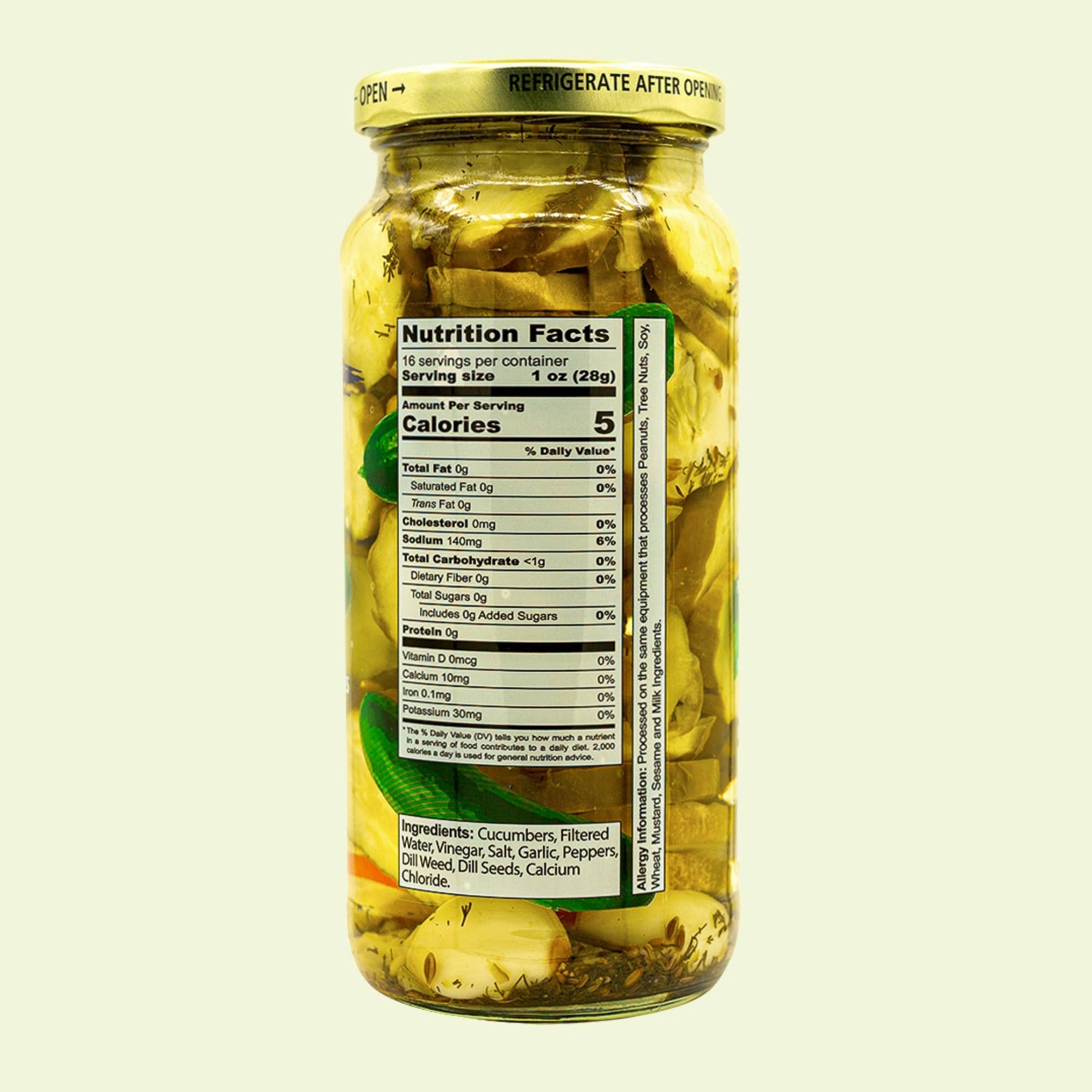 Pepinillos encurtidos artesanales con eneldo | Especias clásicas artesanales | 450 g