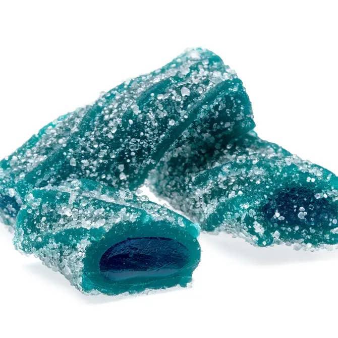 Blue Raspberry Sour Licorice Twists - (8oz Tube) - Image 4