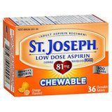 St. Joseph Orange Chewable 81mg Aspirin