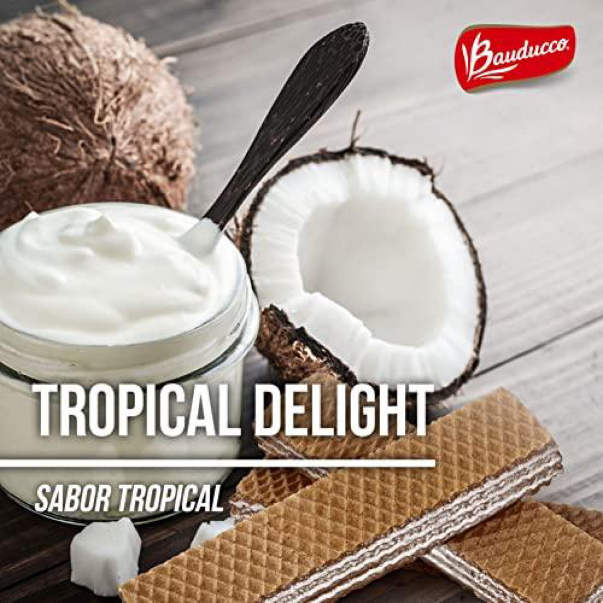 Bauducco Coconut Wafers - Crispy Wafer Cookies with 3 Delicious, Indulgent Decadent Layers of Coconut Flavored Cream - Delicious Sweet Snack or Desert